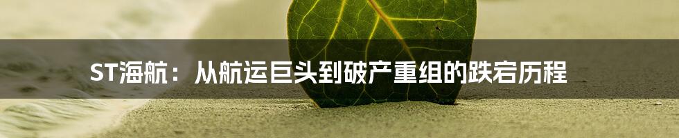 ST海航:从航运巨头到破产重组的跌宕历程