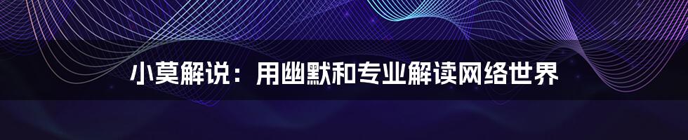 小莫解说:用幽默和专业解读网络世界