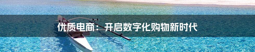 优质电商：开启数字化购物新时代