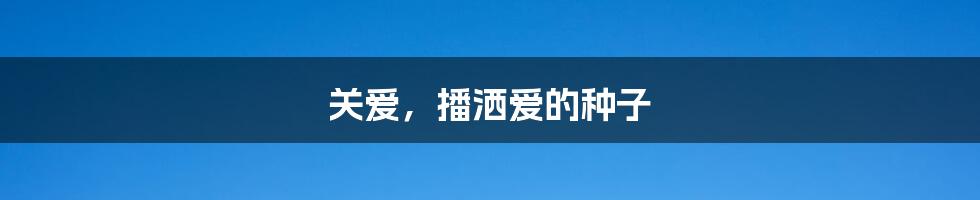 关爱,播洒爱的种子