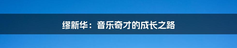 缪新华:音乐奇才的成长之路
