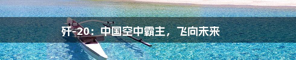 歼-20：中国空中霸主，飞向未来