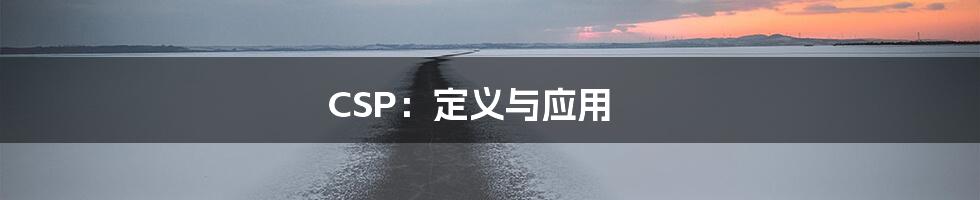 CSP：定义与应用