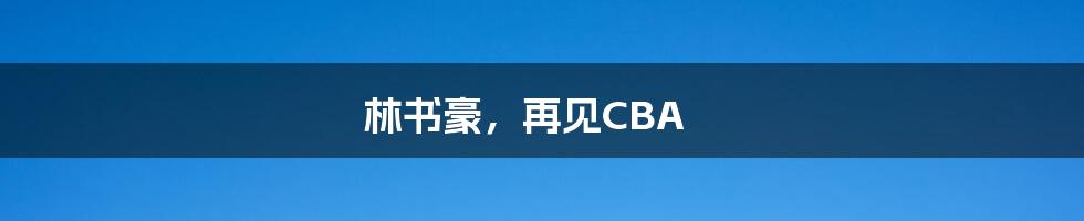 林书豪,再见CBA