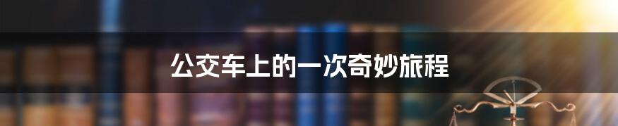 公交车上的一次奇妙旅程