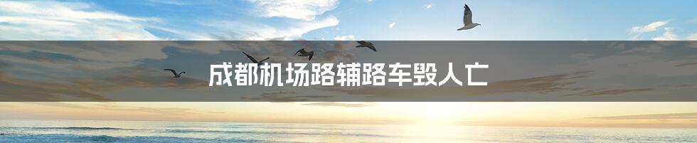 成都机场路辅路车毁人亡