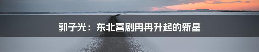 郭子光:东北喜剧冉冉升起的新星