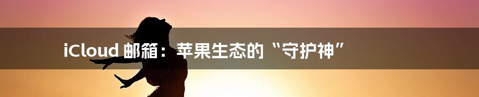 iCloud 邮箱：苹果生态的“守护神”