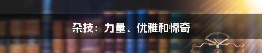 杂技：力量、优雅和惊奇