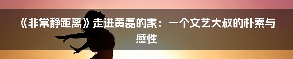 《非常静距离》走进黄磊的家：一个文艺大叔的朴素与感性