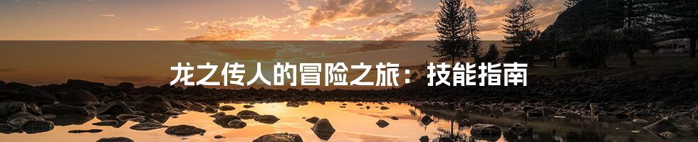 龙之传人的冒险之旅：技能指南