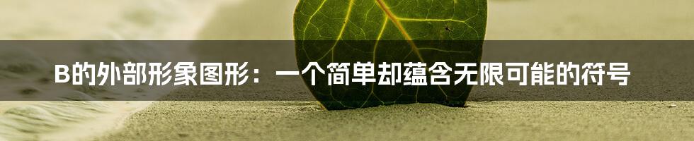 B的外部形象图形：一个简单却蕴含无限可能的符号