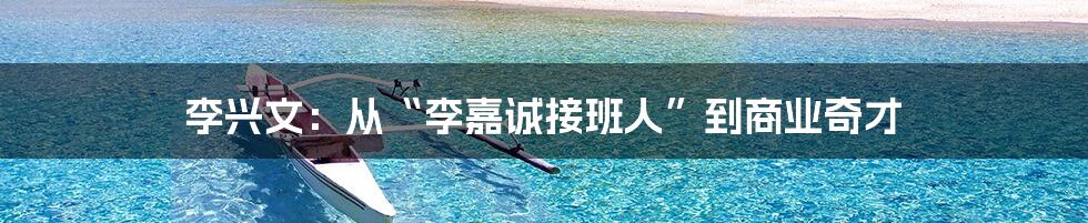 李兴文:从“李嘉诚接班人”到商业奇才