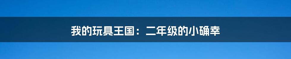 我的玩具王国:二年级的小确幸
