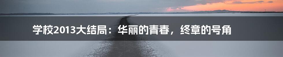 学校2013大结局：华丽的青春，终章的号角