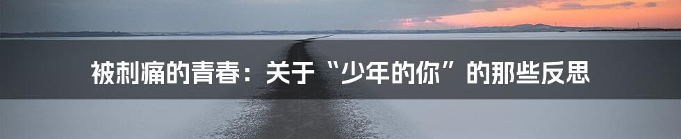 被刺痛的青春:关于“少年的你”的那些反思