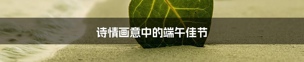 诗情画意中的端午佳节