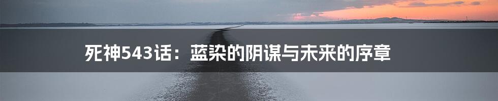死神543话:蓝染的阴谋与未来的序章