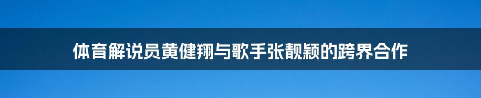 体育解说员黄健翔与歌手张靓颖的跨界合作