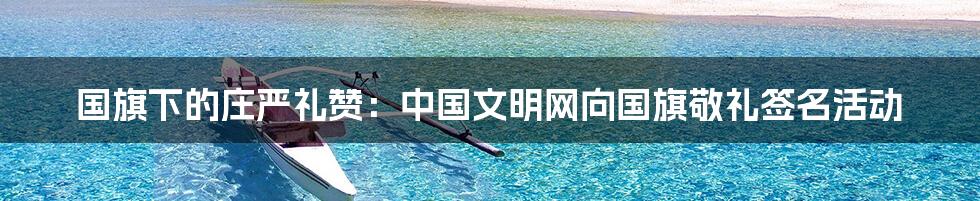 国旗下的庄严礼赞:中国文明网向国旗敬礼签名活动
