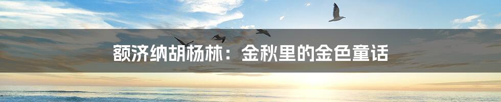 额济纳胡杨林:金秋里的金色童话