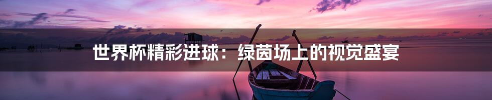 世界杯精彩进球:绿茵场上的视觉盛宴