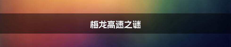 梅龙高速之谜