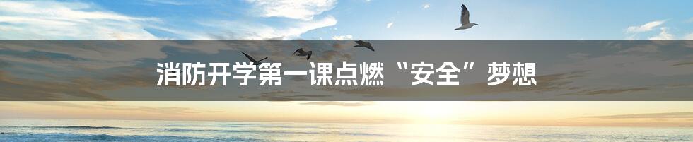 消防开学第一课点燃“安全”梦想
