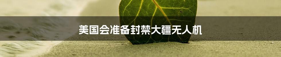 美国会准备封禁大疆无人机