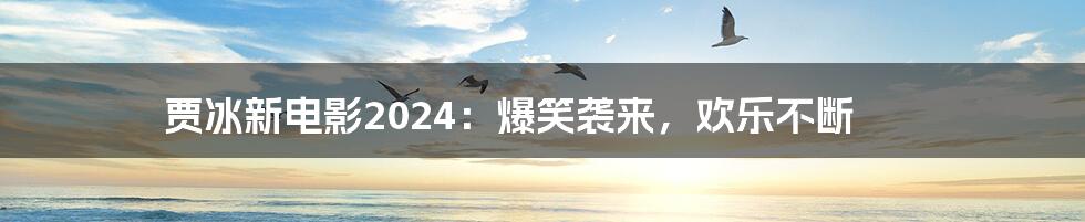 贾冰新电影2024:爆笑袭来,欢乐不断