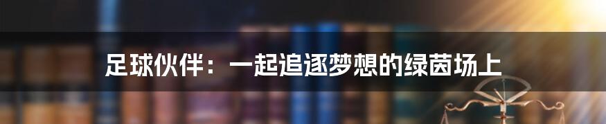 足球伙伴:一起追逐梦想的绿茵场上