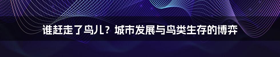 谁赶走了鸟儿?城市发展与鸟类生存的博弈