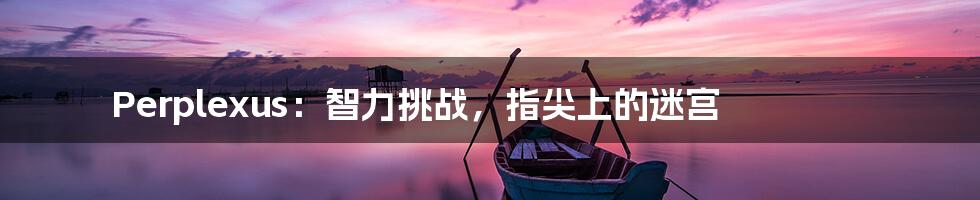 Perplexus:智力挑战,指尖上的迷宫