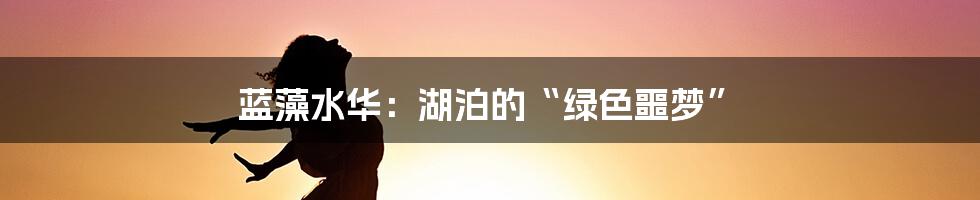 蓝藻水华:湖泊的“绿色噩梦”