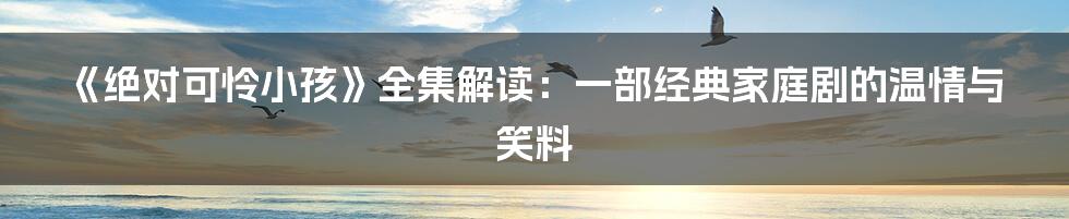 《绝对可怜小孩》全集解读:一部经典家庭剧的温情与笑料