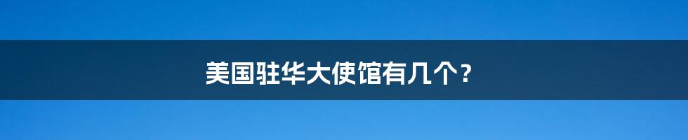 美国驻华大使馆有几个?