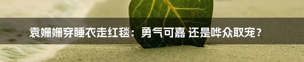 袁姗姗穿睡衣走红毯:勇气可嘉 还是哗众取宠?