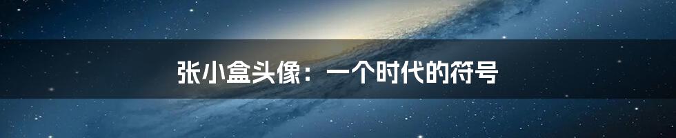 张小盒头像:一个时代的符号