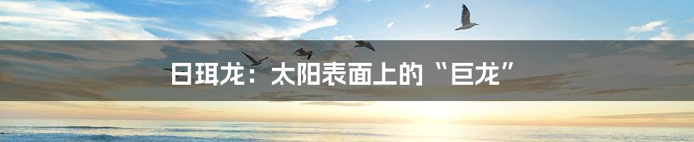 日珥龙:太阳表面上的“巨龙”