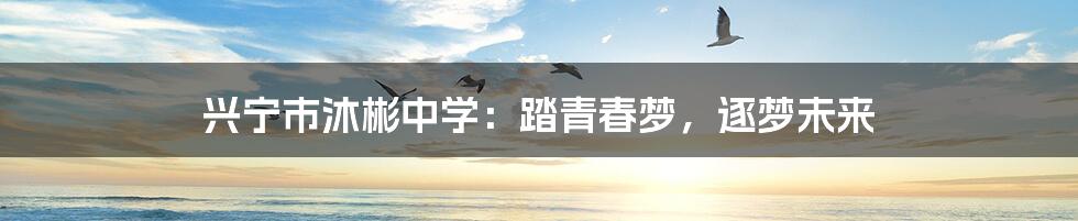 兴宁市沐彬中学:踏青春梦,逐梦未来