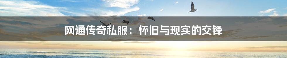 网通传奇私服:怀旧与现实的交锋