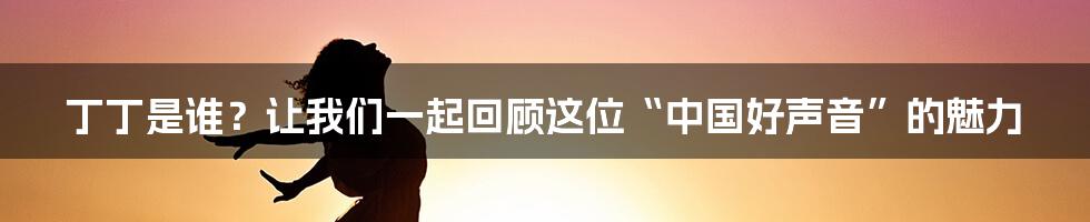 丁丁是谁？让我们一起回顾这位“中国好声音”的魅力