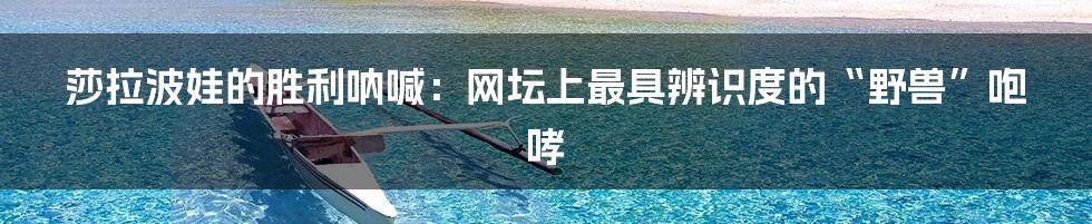 莎拉波娃的胜利呐喊:网坛上最具辨识度的“野兽”咆哮