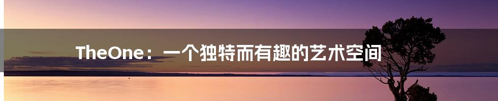 TheOne：一个独特而有趣的艺术空间