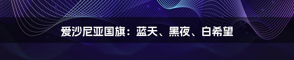 爱沙尼亚国旗:蓝天、黑夜、白希望