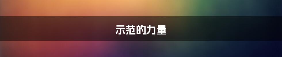 示范的力量