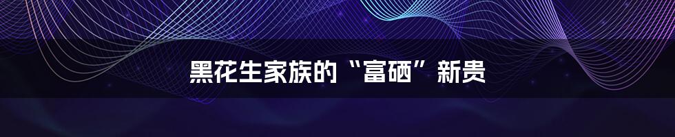 黑花生家族的“富硒”新贵