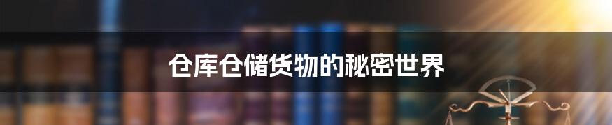 仓库仓储货物的秘密世界