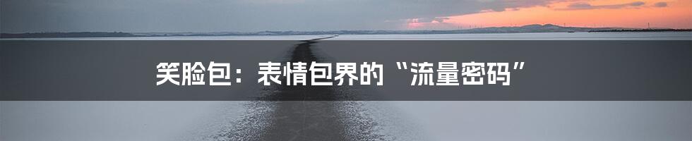 笑脸包:表情包界的“流量密码”