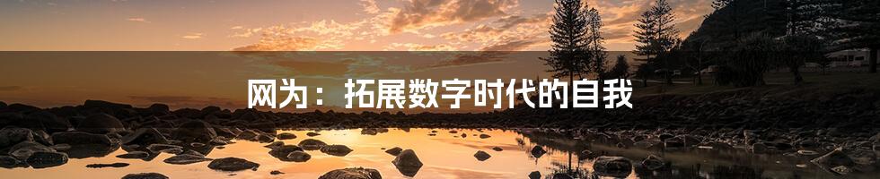 网为：拓展数字时代的自我